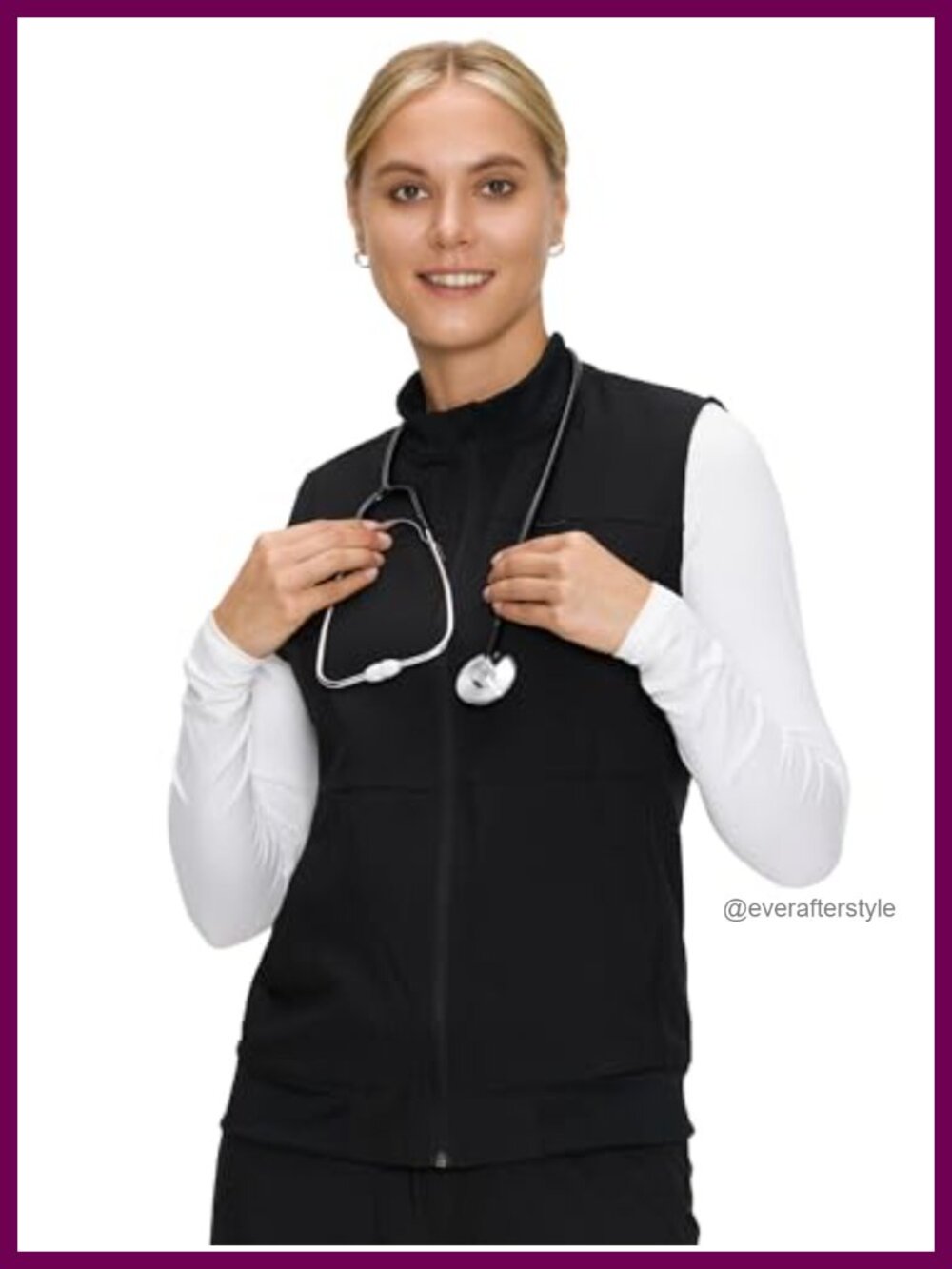 Women's Scrub Vest Slim Fit Stretch Medical Workwear